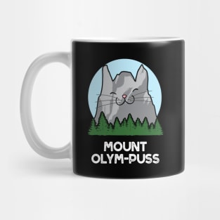 Mount Olym-puss Funny Kitty Cat Mountain Pun Mug